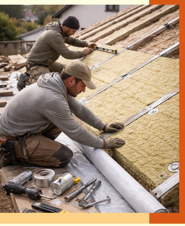 Утепление крыши снаружи в Троицке под ключ от 1237 руб./м2 | ТепломастерТрц