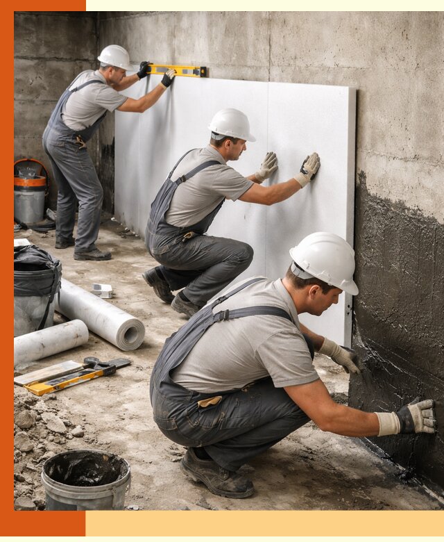 Утепление фундамента изнутри профессионально в Троицке