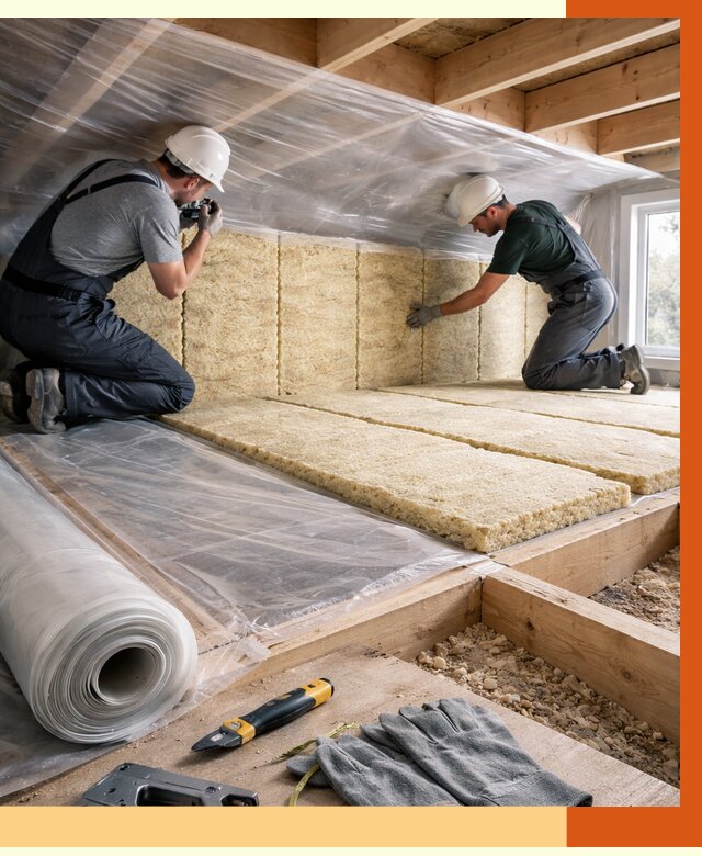 Утепление перекрытий в Троицке от 2939 руб/м2 — утепление межэтажных и чердачных | ТепломастерТрц