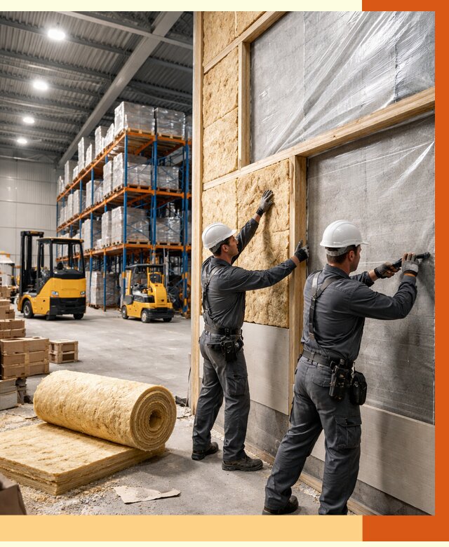 Утепление склада с техникой в Троицке от 4331 руб./м2 — комплексно под ключ | ТепломастерТрц