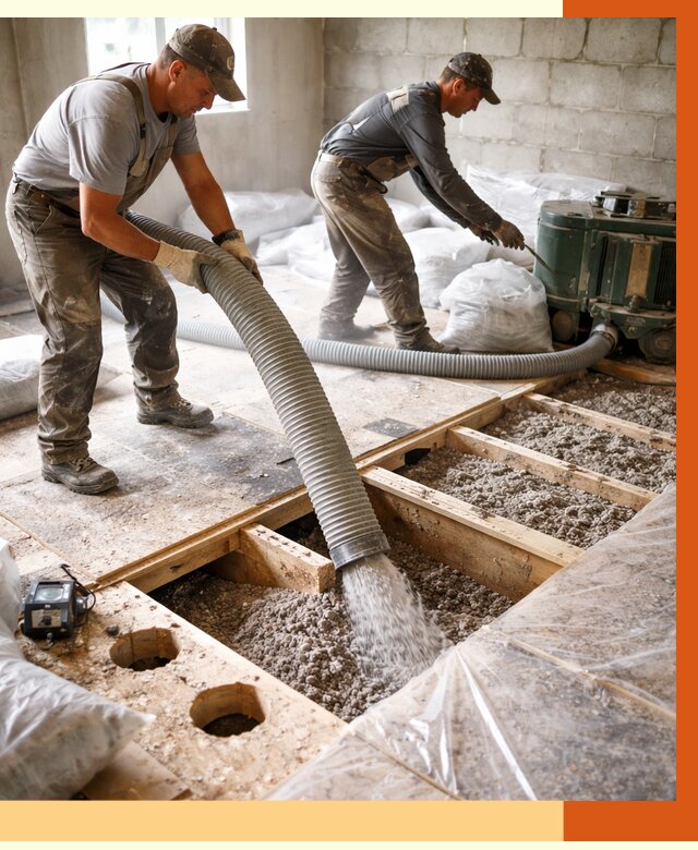 Заполнение пустот перекрытий в Троицке от 4640 руб. под ключ | ТепломастерТрц