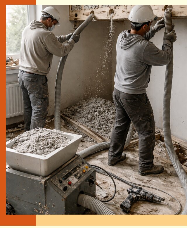 Заполнение пустот перекрытий пеной и наполнителями в Троицке