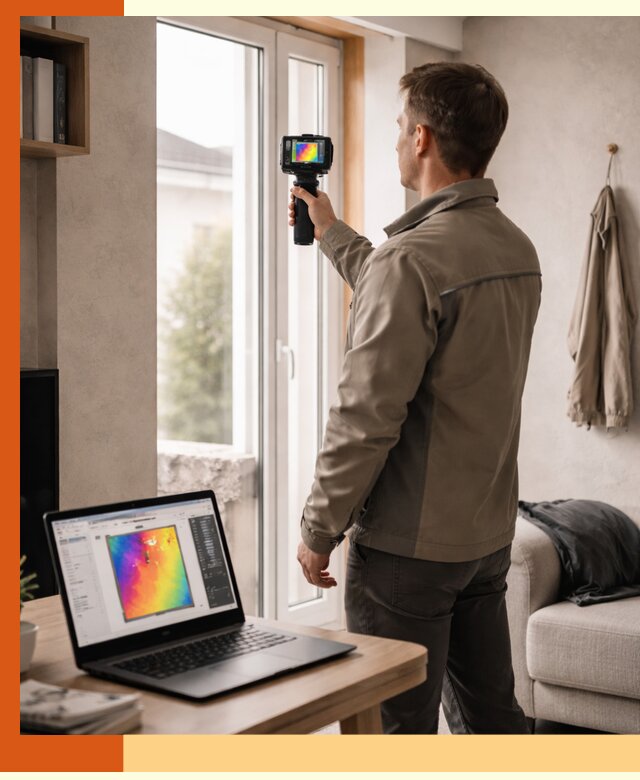 Тепловизионное обследование квартиры в Троицке для поиска утечек тепла